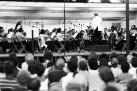 An orchestra plays, Lemonade Concert and Art Fair, St. Cloud State University