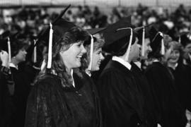 Students wait at commencement, St. Cloud State University