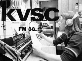 Andy Valenty broadcasts at KVSC, St. Cloud State University