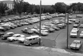 Parking lot H on the site of the future Wick Science Building, St. Cloud State University