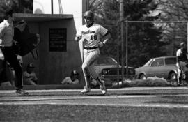 Joe Martin runs to home plate during a St. Cloud State University baseball game against Northern State University