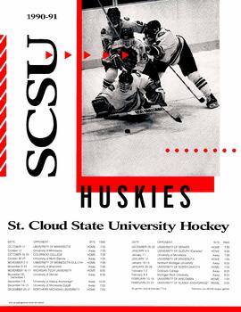Men's hockey season schedule poster, St. Cloud State University