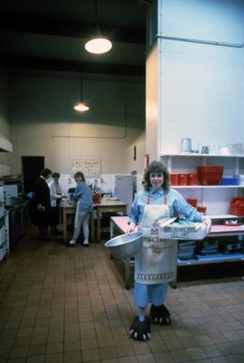 Students in kitchen, Alnwick Castle, St. Cloud State University
