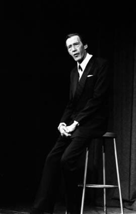 Actor John Carradine performs at the Performing Arts Center, St. Cloud State University