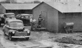 People move into Veteran's Housing (1946) units at Selke Field, St. Cloud State University