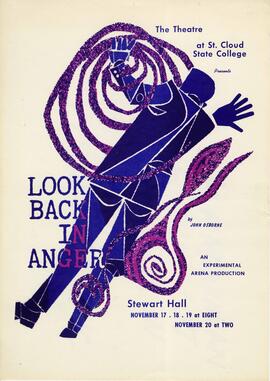 Look Back in Anger theatre production poster, St. Cloud State University