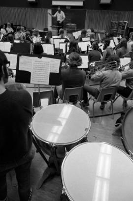 Students at band practice, St. Cloud State University