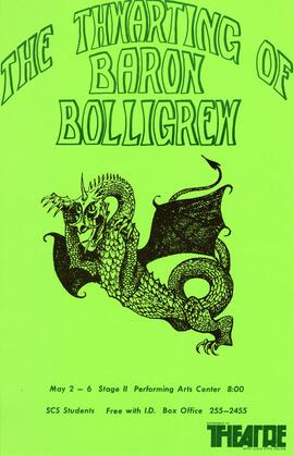 The Thwarting of Baron Balligrew theatre production poster, St. Cloud State University
