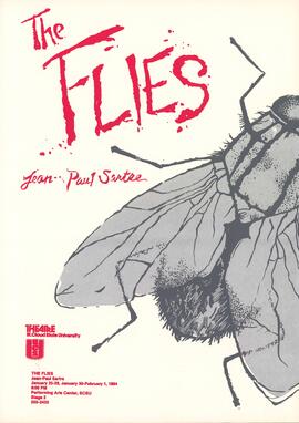 The Flies, theater production poster, St. Cloud State University