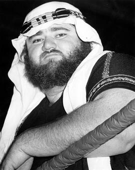 Jerry Blackwell prepares for his wrestling match at Halenbeck Hall (1965), St. Cloud State University