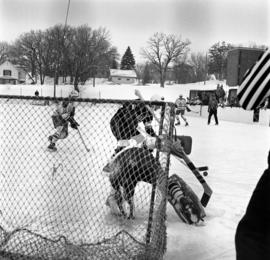 St. Cloud State University plays against Lakehead University in men's hockey