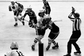 St. Cloud State University plays against St. John's University in men's hockey