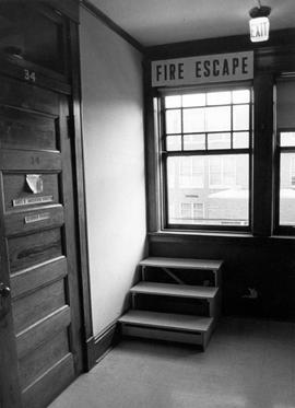 Lawrence Hall (1905) fire escape, St. Cloud State University