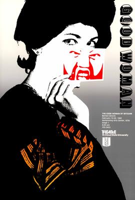 The Good Woman of Setzuan theatre production poster, St. Cloud State University