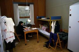 Two women relax in their room, Aalborg, Denmark, St. Cloud State University