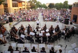 Orchestra performs, Lemonade Fair, St. Cloud State University