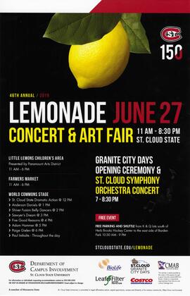 Lemonade Concert and Art Fair poster, St. Cloud State University