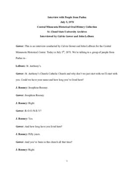 Church oral history transcript - Vincent Santo