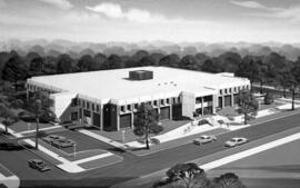 Education Building (1971), architect's drawing, exterior, St. Cloud State University
