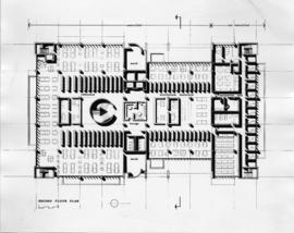 Centennial Hall (1971), second floor floor plan, St. Cloud State University