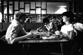 Two women dine together at Garvey Commons (1963), St. Cloud State University