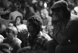 Students listen to speeches, Day of Peace protest, St. Cloud State University