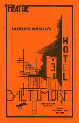 Hotel Baltimore theatre production poster, St. Cloud State University