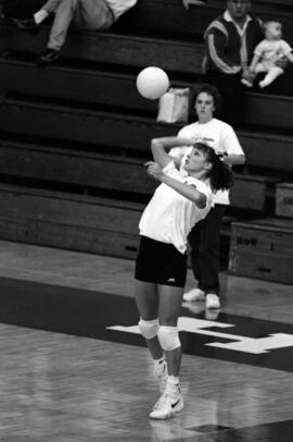 Swen Minnema during a volleyball match against the University of North Dakota, St. Cloud State University