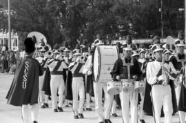 Marching band at the parade opening the new University Bridge, St. Cloud State University