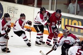 St. Cloud State University women's hockey team plays against St. Mary's