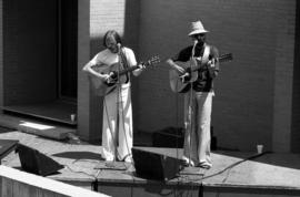 Jericho Harp performs outside of Atwood Memorial Center (1966), St. Cloud State University