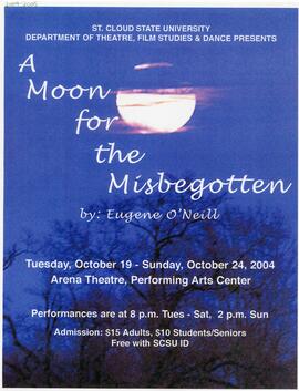 A Moon for the Misbegotten theatre production poster, St. Cloud State University