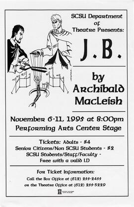 J.B. theatre production poster, St. Cloud State University