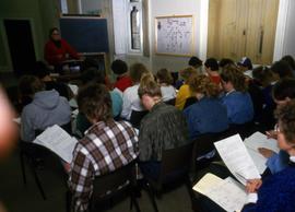 Students in class, Alnwick Castle, St. Cloud State University