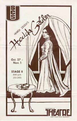 Hedda Gabler theatre production poster, St. Cloud State University