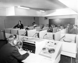 Students in a language lab, St. Cloud State University