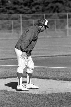 Denny Lorsung during a St. Cloud State University baseball game against Augsburg College