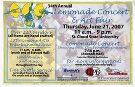 Lemonade Concert and Art Fair poster, St. Cloud State University