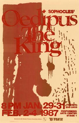Oedipus the King theatre production poster, St. Cloud State University