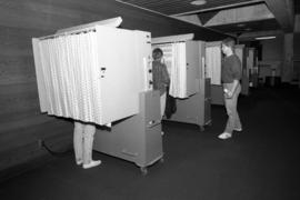 Students vote at Atwood Memorial Center (1966), St. Cloud State University