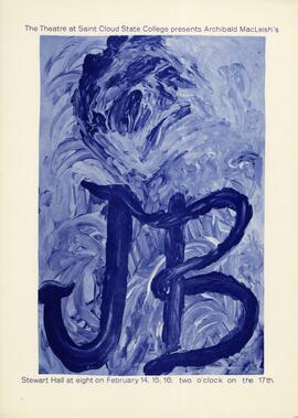 JB theatre production poster, St. Cloud State University