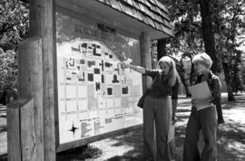 Women look at a campus map, St. Cloud State University