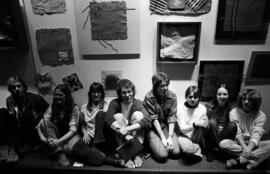Just Papermakers exhibit and the artists who created it at Kiehle (1952), St. Cloud State University