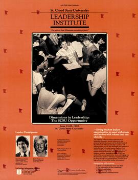 Leadership Institute event poster, St. Cloud State University