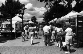 People shop at vendors' booths, Lemonade Concert and Art Fair, St. Cloud State University