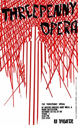 Threepenny Opera theatre production poster, St. Cloud State University