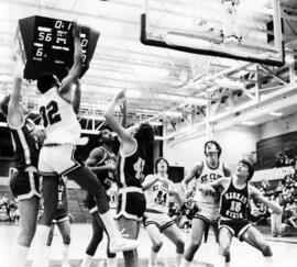 St. Cloud State University men's basketball team plays against Mankato State University