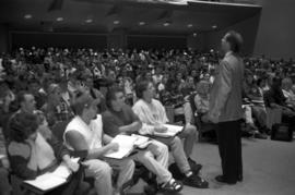 Barry Schreiber teaches a Criminal Justice class in Stewart Hall (1948), St. Cloud State University