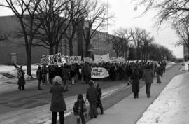 Vietnam War protest begins at Stewart Hall (1948), St. Cloud State University