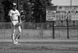 Dan Meyer gets ready to pitch during a St. Cloud State University baseball game against Augsburg College